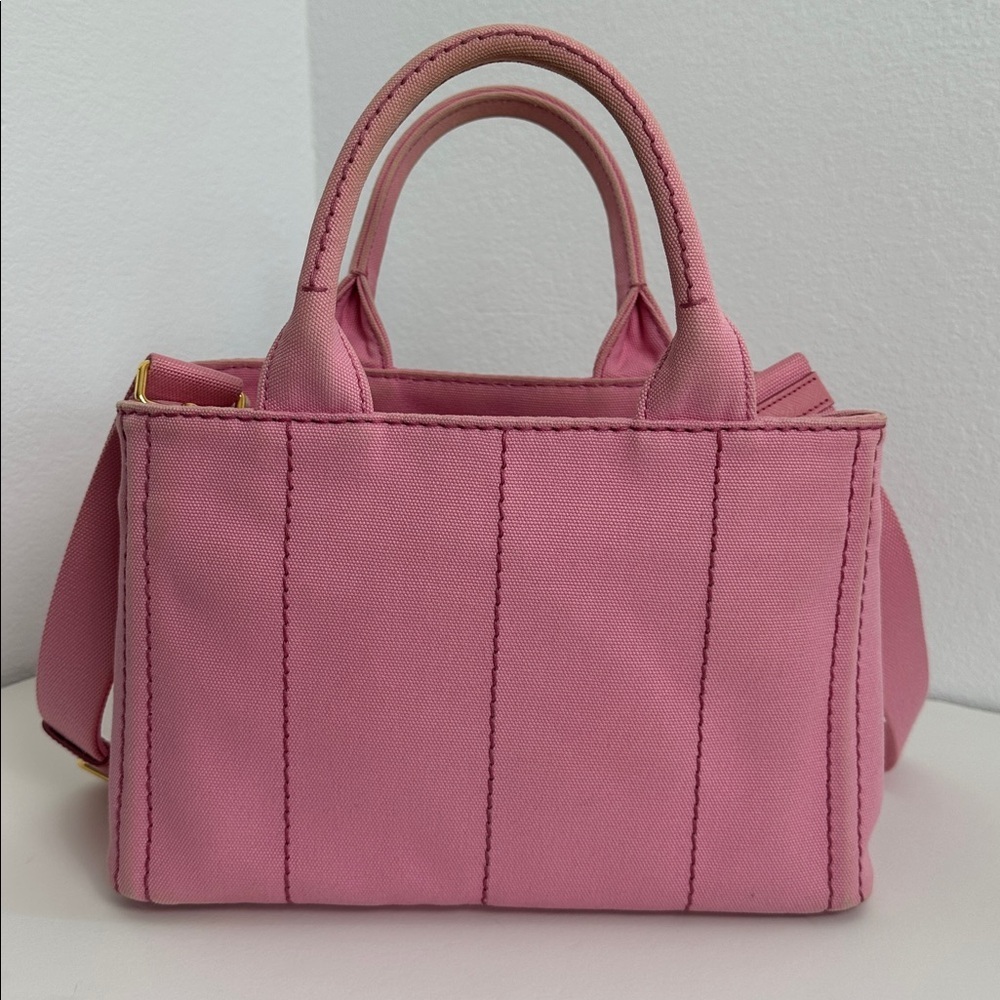 💯Authentic Prada  Canapa Pink Tote Bag🍀 - Picture 11 of 16